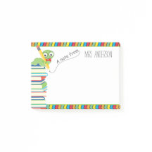 Note de l'enseignant avec un ver de livre