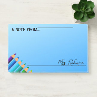 Post-it® Note de l'enseignant | Bloc-notes Boho Rainbow Pen