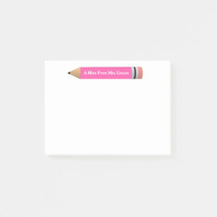 Post-it® Note de l'enseignant crayon rose billet It Note