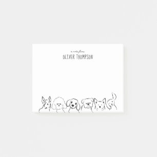 Post-it® Note De L'Ésquisse Animale De Chien Mignonne Notes