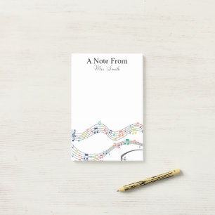 Post-it® Note De Musique Colorée Note Motif Whimsical