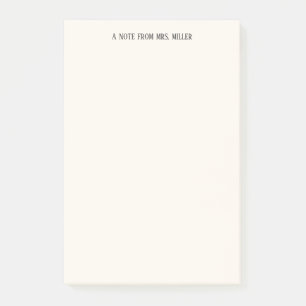Post-it® Note d'enseignant personnalisée simple et élégante