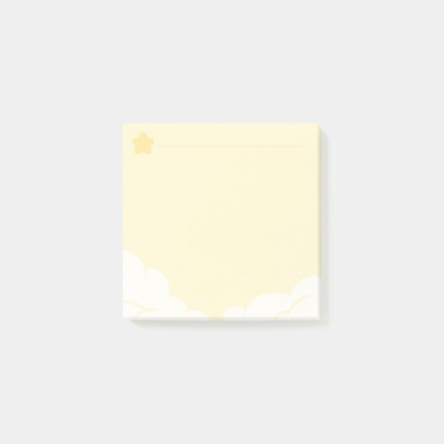 Post-it® note d'étoile protection-Jaune (Devant)