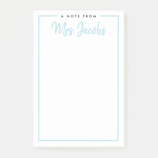 Post-it® Note encadrée Couleurs personnalisées Notes postal (Devant)