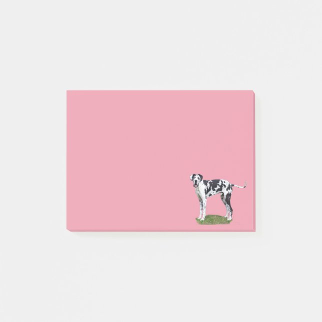 Post it note Great Dane Hund Post-it Klebezettel (Vorderseite)