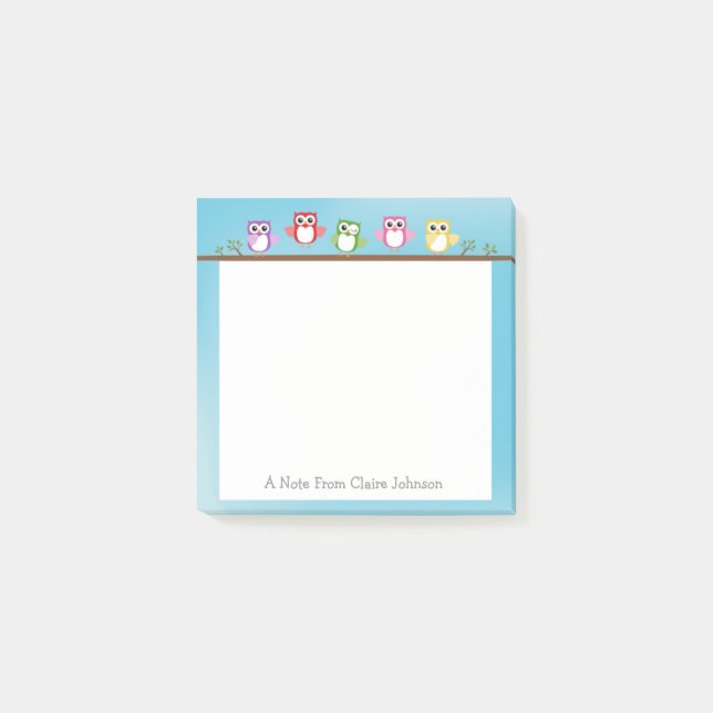 Post-it® Note personnalisée de la Chouette Cute (Devant)