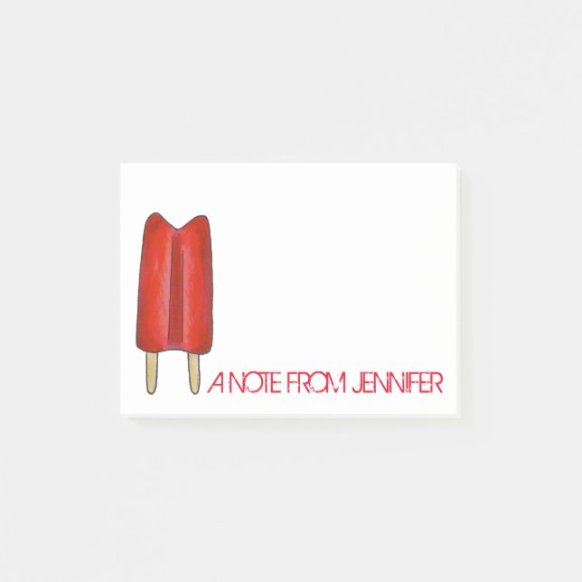 Post-it® Note personnalisée Red Twin Pop Popsicle Poster (Devant)