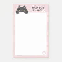 Post-it Note Rose Mignon Chat & Pattes Ajoutez Vot