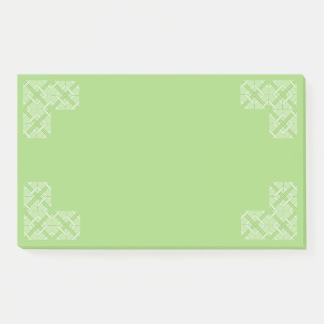 Post-it® Note (XL) - Coins en treillis sur Lime Green (Devant)