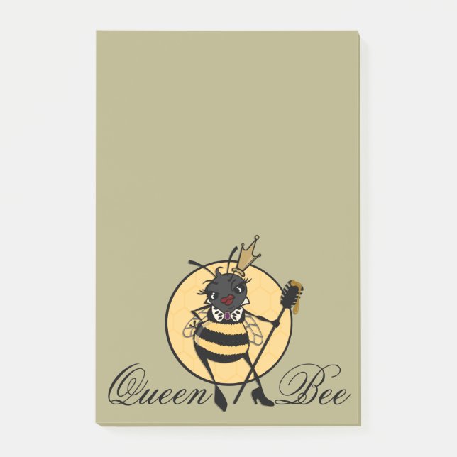 POST-IT® NOTEPAD VERTICAL GRAPHIQUE DE LA REINE CUTE (Devant)