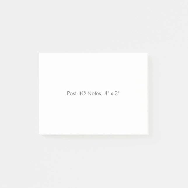 Post-It® Notes, 4" x 3" (Devant)