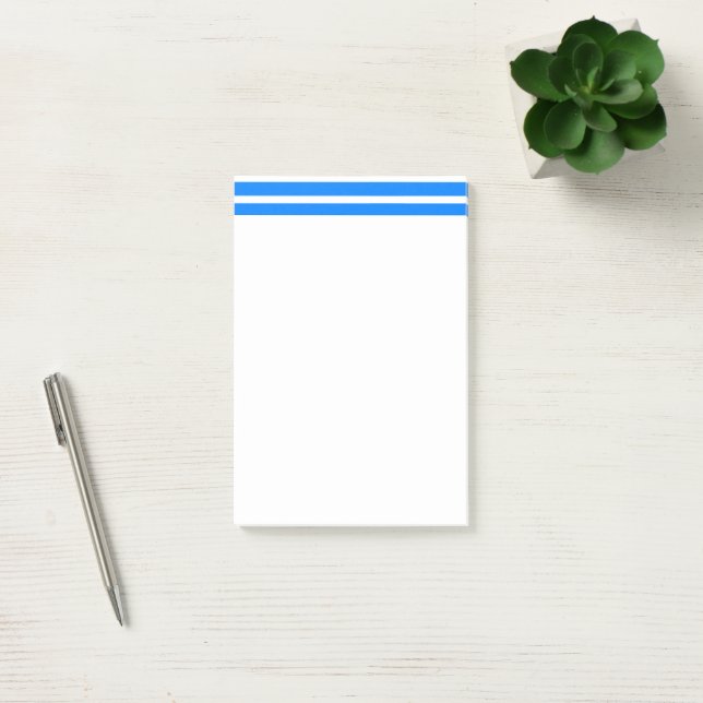Post-it® Notes à rayures bleues  (Bureau)