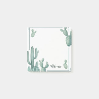 Post-it® Notes adhésives aquarelle Cactus personnalisées