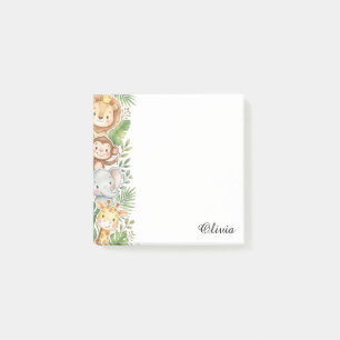 Post-it® Notes adhésives d'animaux de jungle à l'aquarelle