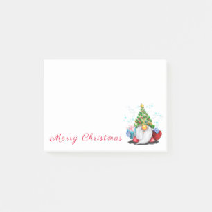 Post-it® Notes adhésives de Noël Gnome avec Cadeau