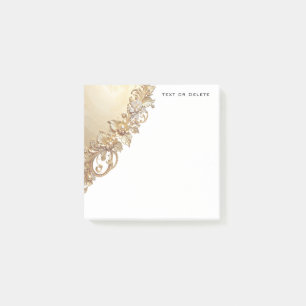 Post-it® Notes adhésives embellissements floraux or