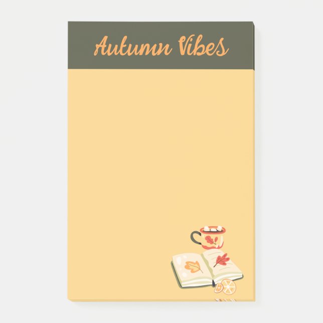 Post-it Notes ambiance automne cosy (Devant)