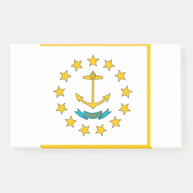 Post-it® Notes avec le drapeau de Rhode Island, USA (Devant)