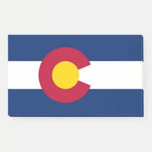 Post-it Notes avec le drapeau du Colorado, USA