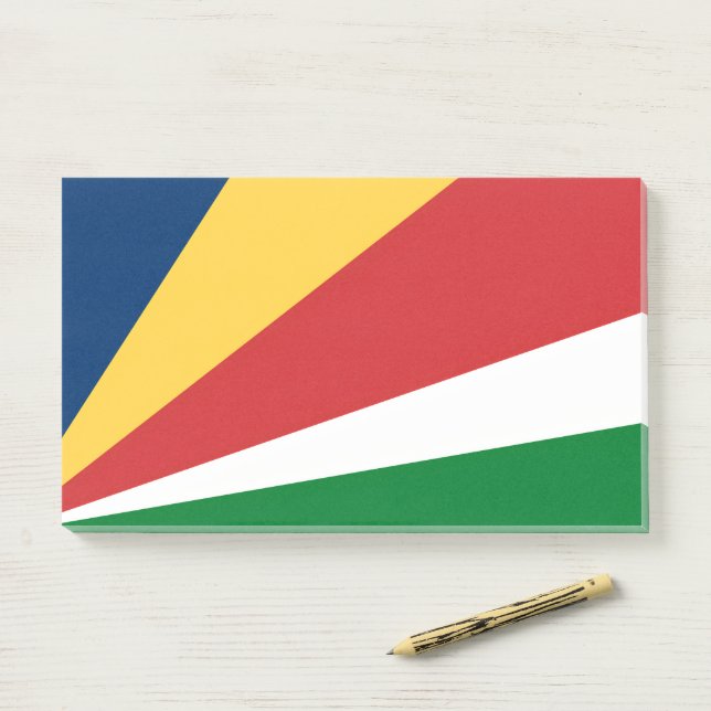 Post-it® Notes avec les couleurs des Seychelles (Sur un bureau)