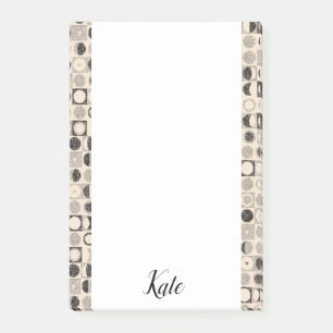 Post-it Notes Beige Marron Cercles