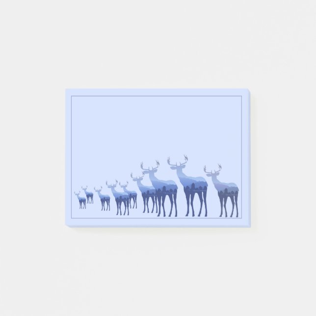 Post-it-Notes-Blue Deer Post-it Klebezettel (Vorderseite)