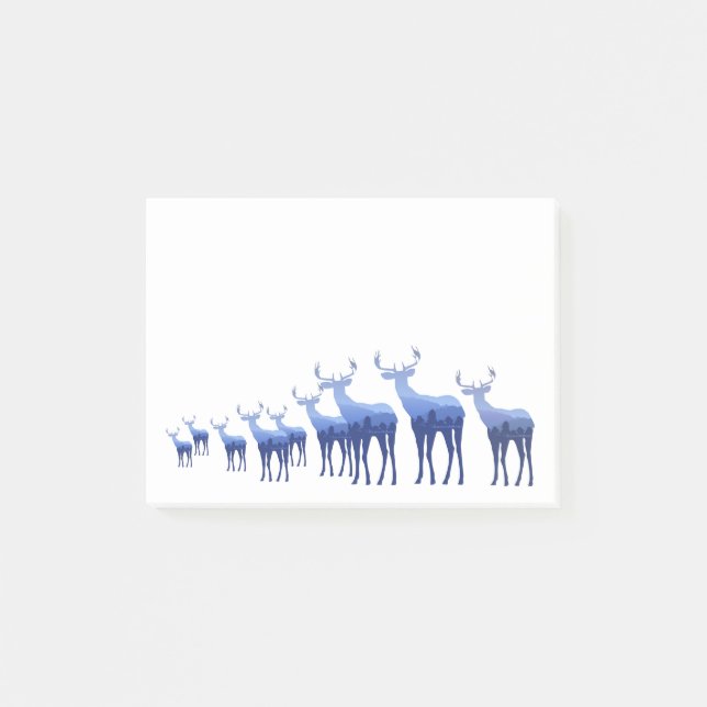 Post-it-Notes-Blue Deer Post-it Klebezettel (Vorderseite)