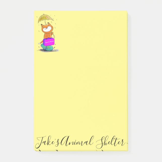 Post-it Notes Cat Feline Spay & Neuter Klebezettel (Vorderseite)