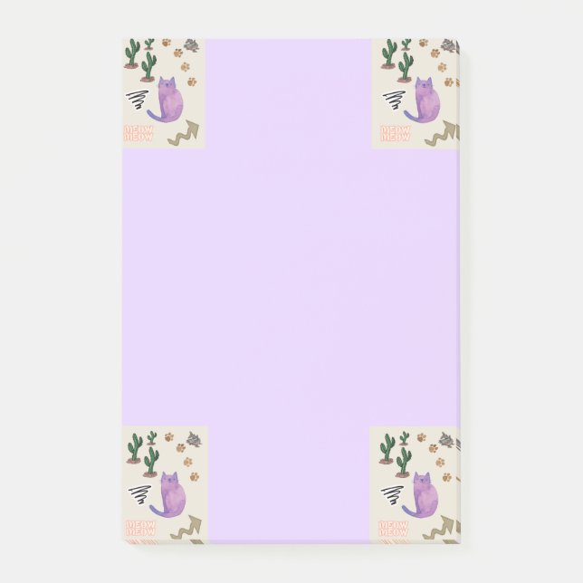 Post-it® Notes Cat Fish Cactus (Devant)