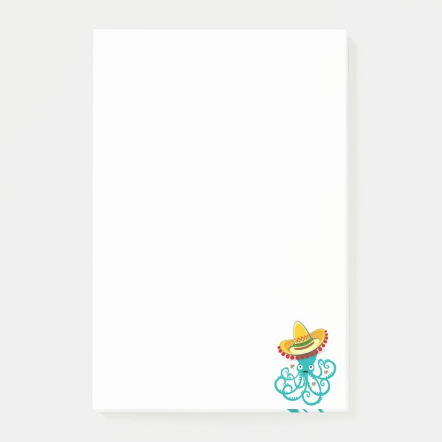 Post-it Notes Chapeau de Paille Mexicain Pieuvre (Devant)