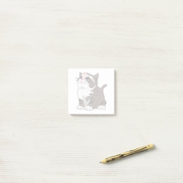 Post-it® Notes Chat Mignon (Sur un bureau)