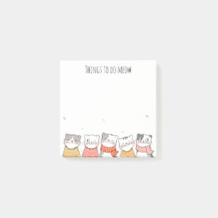 Post-It Notes Chats Mignons