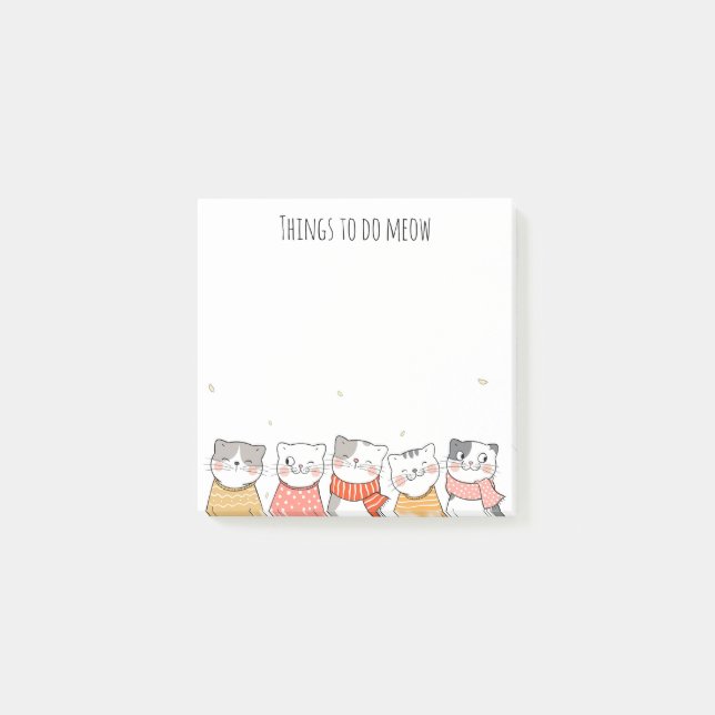 Post-It Notes Chats Mignons (Devant)