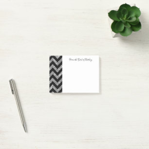Post-it® Notes Chevron Parties scintillant argent