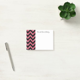 Post-it® Notes Chevron Parties scintillant rose