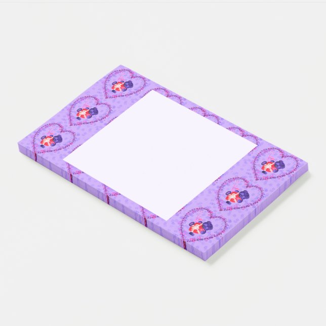 Post-it® Notes Cœur d'Ours Mignon (Incliné)