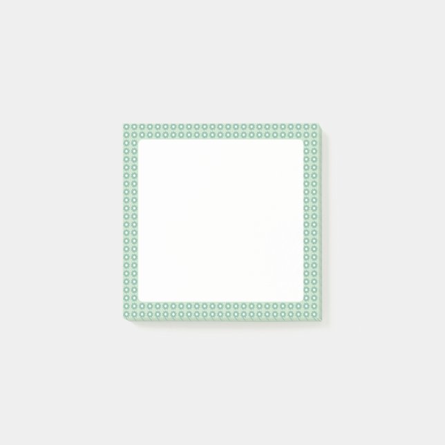 Post-it® Notes collantes à motifs floraux vert mignon (Devant)