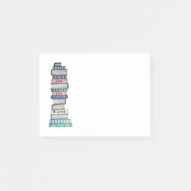 Post-it® Notes collantes aimantes de Bookstack (Devant)