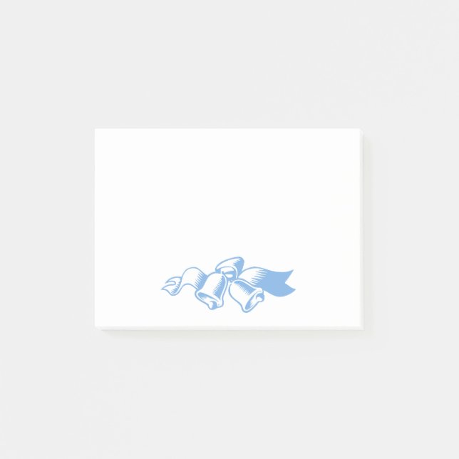 Post-it® Notes collantes bleues de Bells de Noël (Devant)