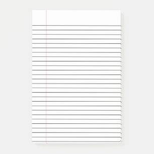 Post-it® Notes collantes de papier de carnet rayées par