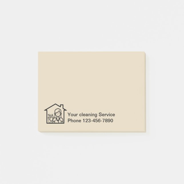 Post-it® Notes collantes de service de nettoyage (Devant)
