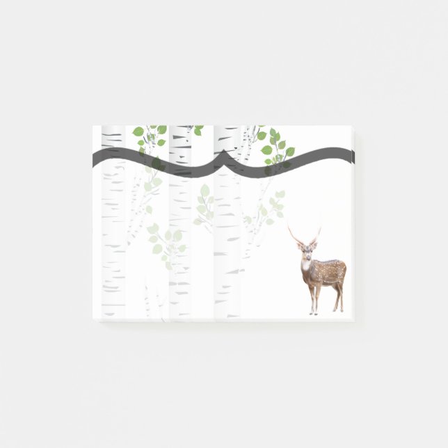 Post-it® Notes collantes Deer Doe Buck Woodland Hunting (Devant)