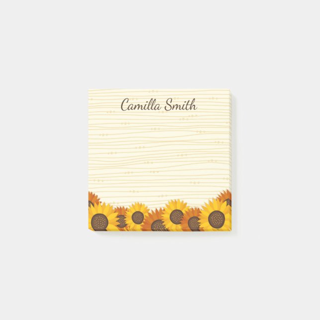 Post-it® Notes collantes personnalisées par tournesol (Devant)