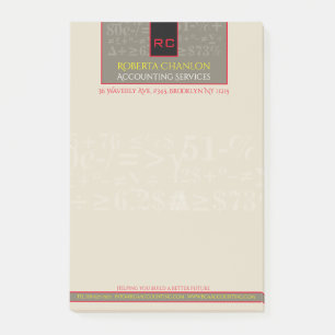 Post-it® Notes comptables monogrammes