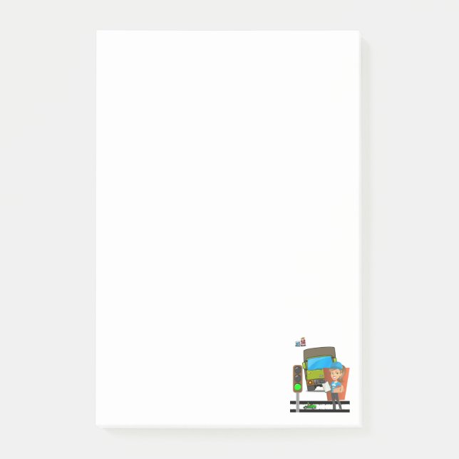 Post-it® Notes Conductrice de Camion Féminin (Devant)