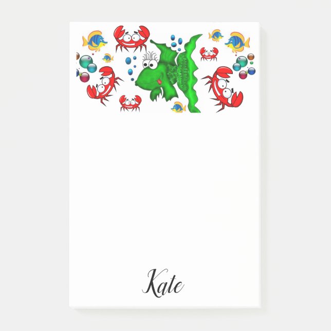 Post-it Notes Crabe de poisson (Devant)