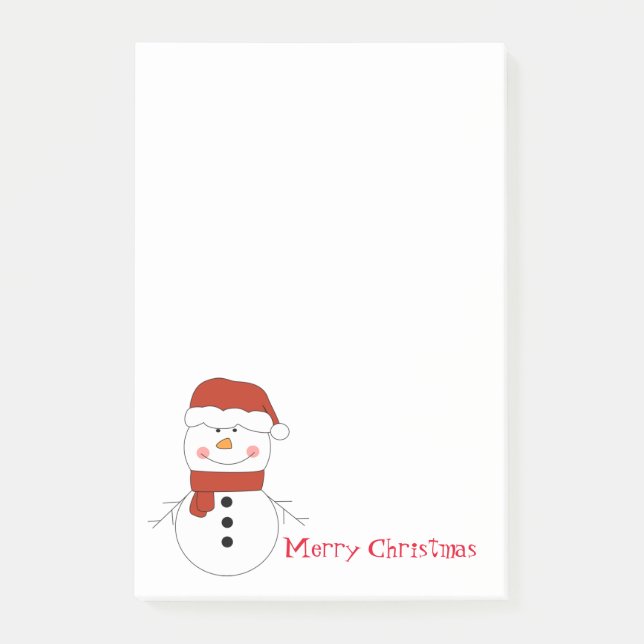 Post-it® Notes d'après-midi de Noël Snowman (Devant)