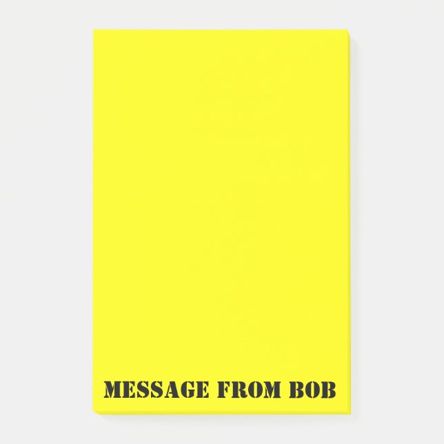 Post-it® Notes de Bob Dayglow Yellow (Devant)