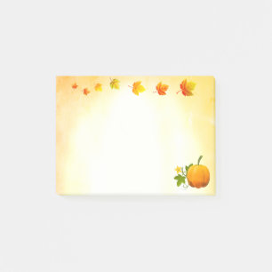 Post-it® Notes de citrouille et de feuilles d'automne