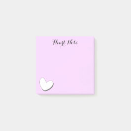 Post-it® Notes de coeur blanches sur arrière - plan rose